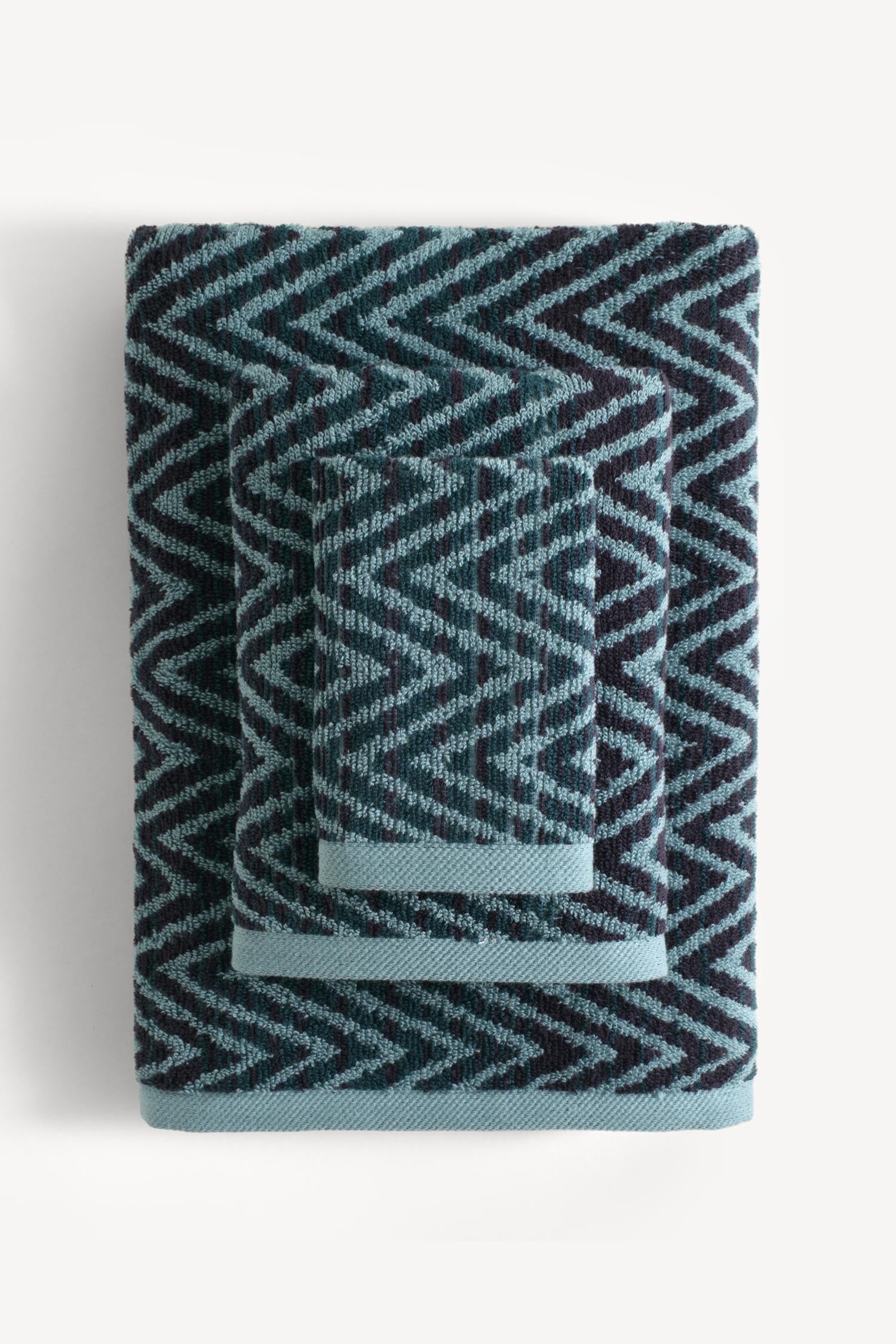 Zyon İpliği Boyalı 3'lü Havlu Seti Petrol - CHERX