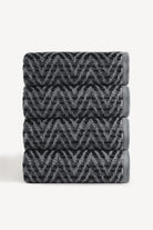 Zyon İpliği Boyalı 4’lü El Havlusu Seti Antrasit - CHERX