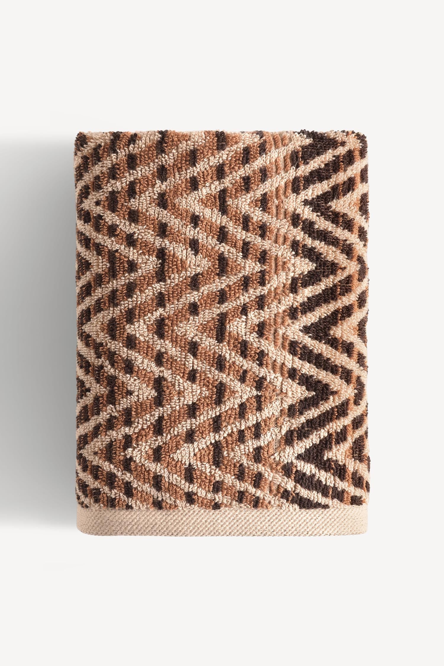 Zyon İpliği Boyalı 4’lü El Havlusu Seti Karamel - CHERX