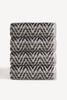 Zyon İpliği Boyalı 4’lü El Havlusu Seti Taş - CHERX