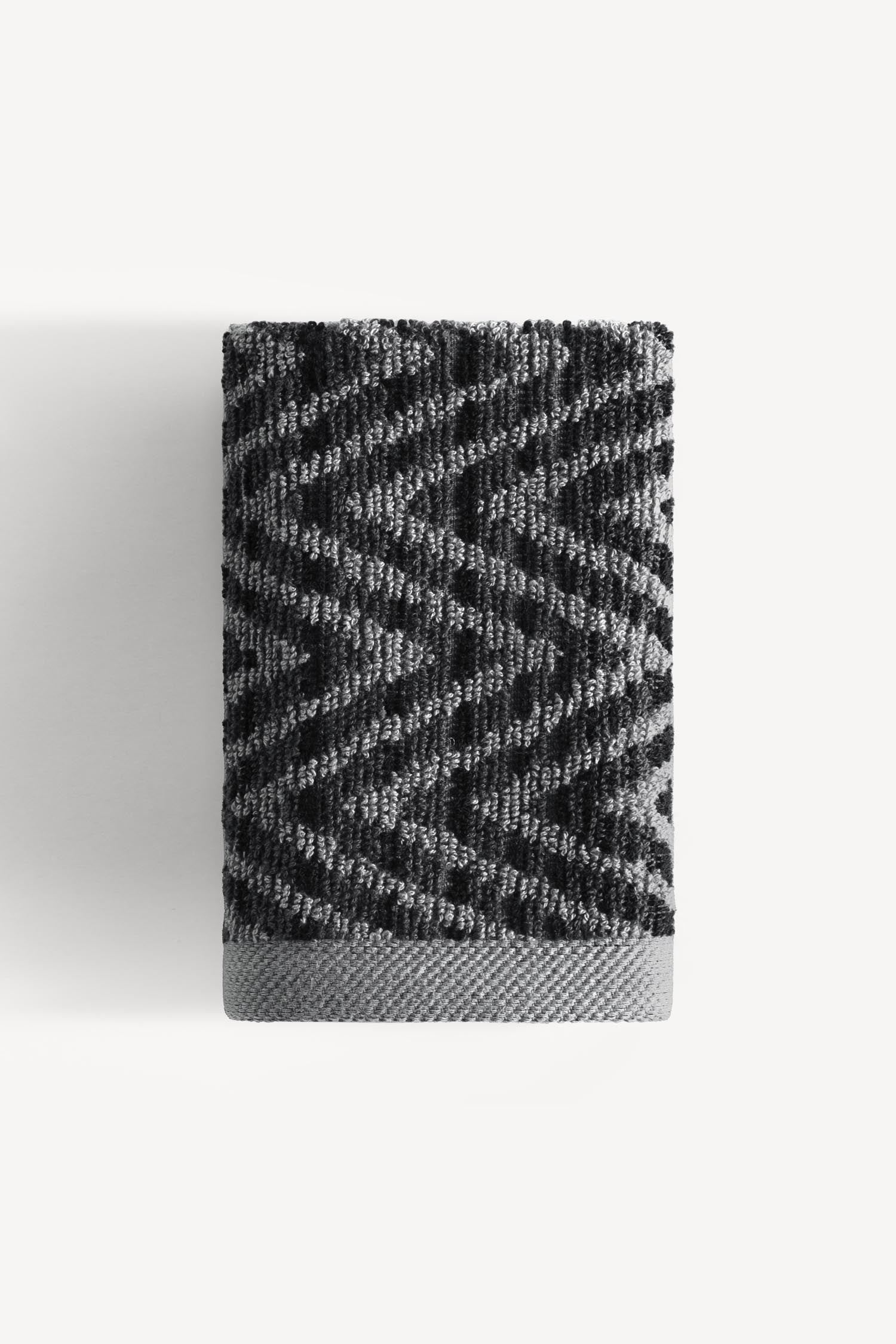 Zyon İpliği Boyalı 6'lı Misafir Havlusu Seti Antrasit - CHERX