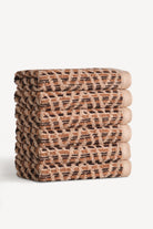 Zyon İpliği Boyalı 6'lı Misafir Havlusu Seti Karamel - CHERX