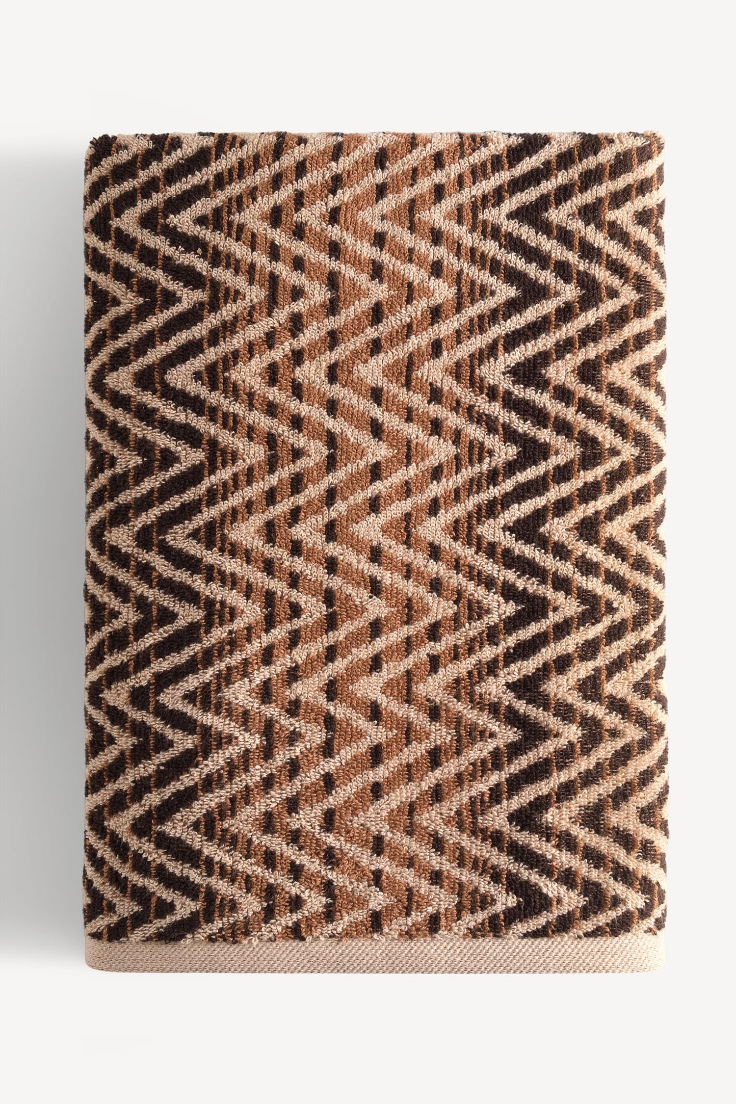 Zyon İpliği Boyalı Banyo Havlusu Karamel - CHERX